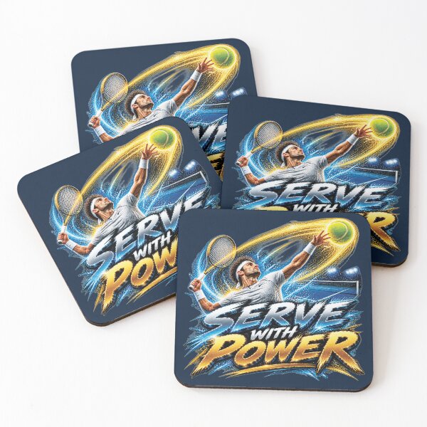 Item preview, Serve With Power | Tennis Motivation Sports Design designed and sold by M. Mamdouh Artworks.
