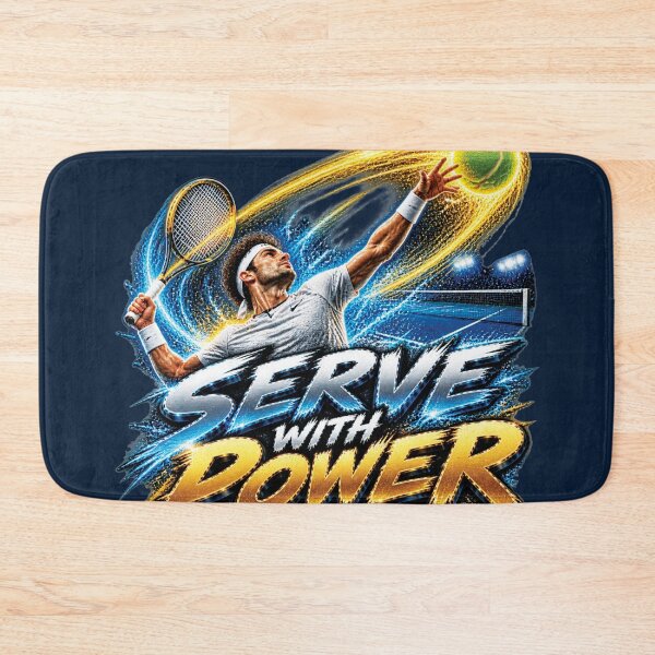 Item preview, Serve With Power | Tennis Motivation Sports Design designed and sold by M. Mamdouh Artworks.
