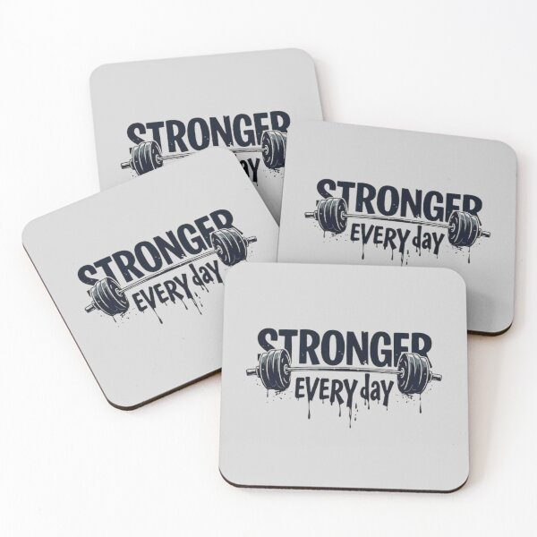 Item preview, Stronger Every Day Weightlifting Gym Motivation Fitness Design designed and sold by anemiche.