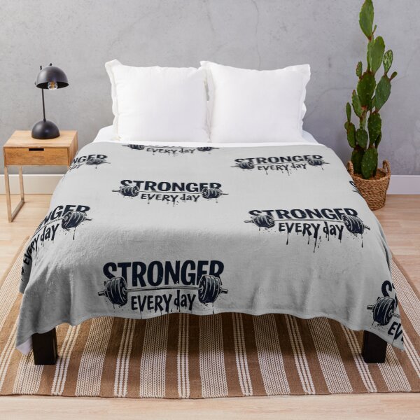 Item preview, Stronger Every Day Weightlifting Gym Motivation Fitness Design designed and sold by anemiche.