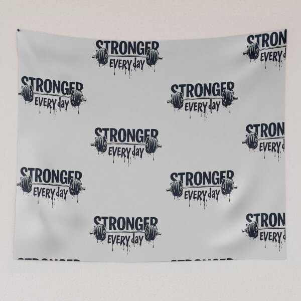 Item preview, Stronger Every Day Weightlifting Gym Motivation Fitness Design designed and sold by anemiche.