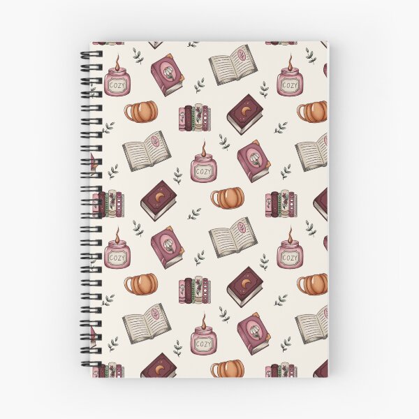 Item preview, Cozy Autumn Booklover Pattern (Mushroom mug, Books, Greenery, Candles) designed and sold by By_Lisart.