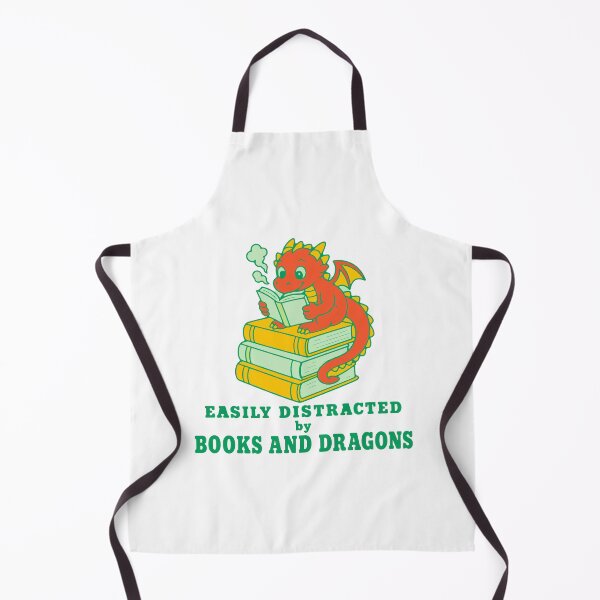 Item preview, Easily distracted by books and dragons - funny fantasy reader designed and sold by GagShots.
