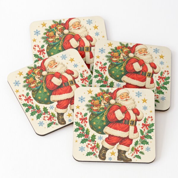 Item preview, Vintage Santa Claus Christmas Gift Sack – Retro Holiday Illustration designed and sold by lavanya11.