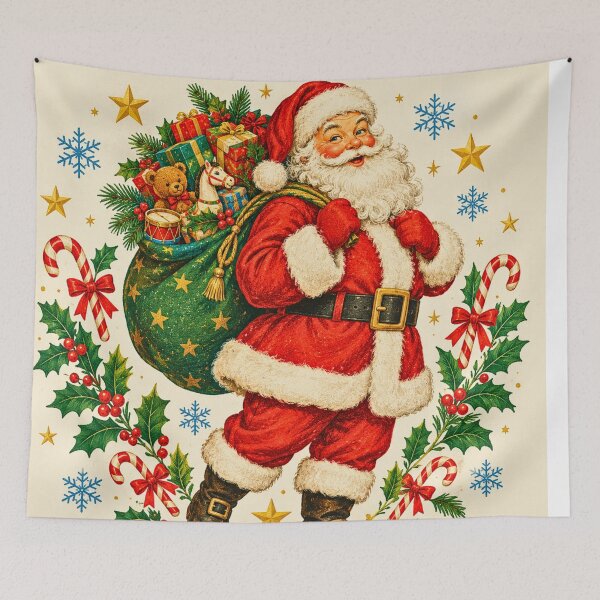 Item preview, Vintage Santa Claus Christmas Gift Sack – Retro Holiday Illustration designed and sold by lavanya11.