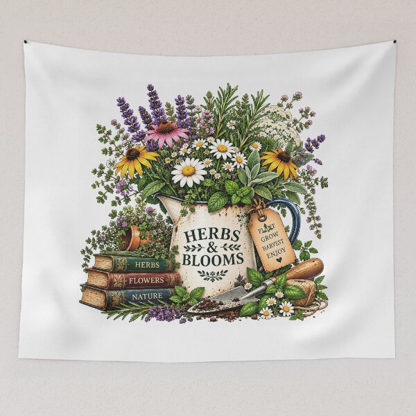 Item preview, Herbs and Blooms Vintage Botanical Cottagecore Garden designed and sold by FindYouByZ.