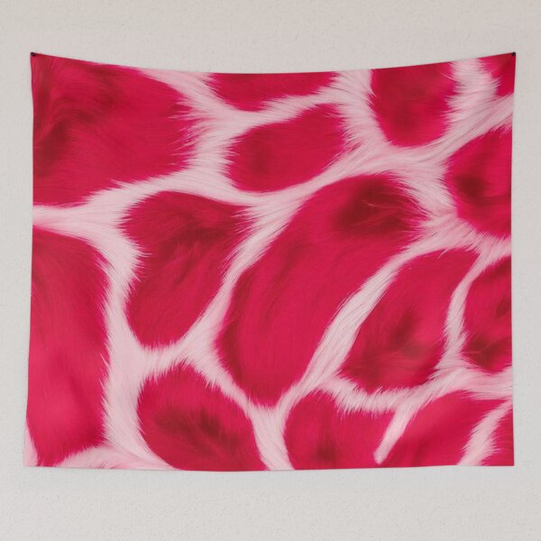 Item preview, Pink Giraffe Print Faux Fur Texture – Bold Animal Pattern Design designed and sold by EatPrayLive.