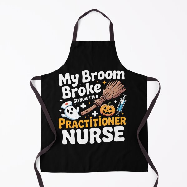 Item preview, Funny Halloween Witch Nurse Spooky Broom Design designed and sold by limanol.