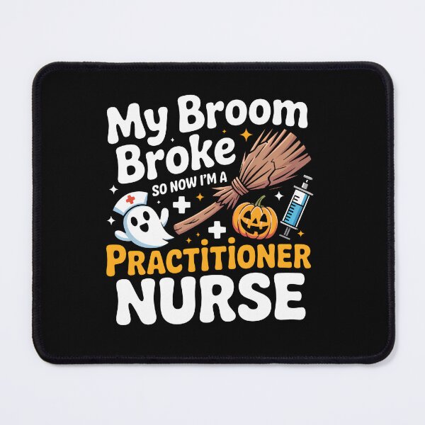 Item preview, Funny Halloween Witch Nurse Spooky Broom Design designed and sold by limanol.