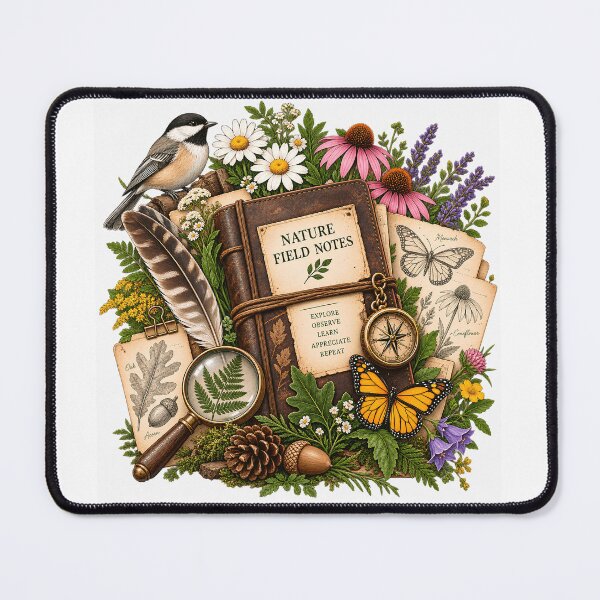 Item preview, Nature Field Notes Vintage Botanical Explorer Journal designed and sold by FindYouByZ.