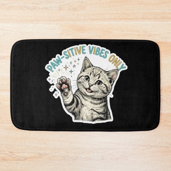Item preview, Paw-Sitive Vibes Only Cat designed and sold by PrintforDesign.