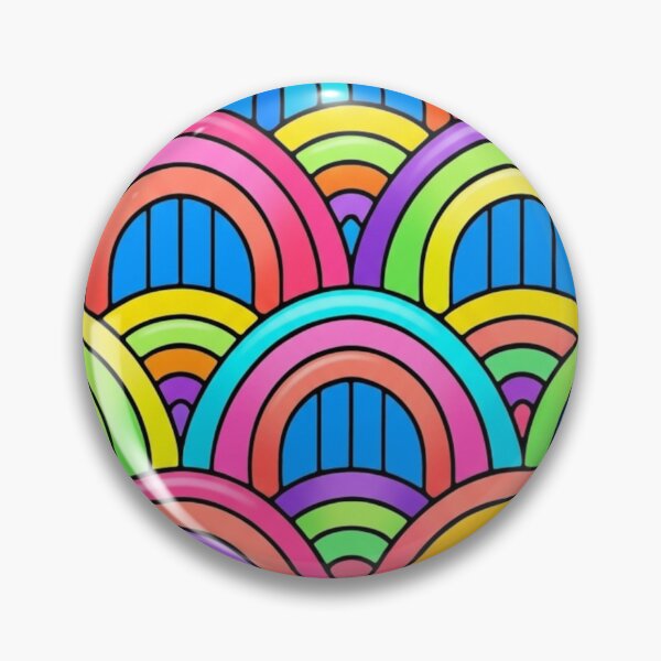 Item preview, Bright Retro Rainbow Arch Pattern designed and sold by NatArtSA.