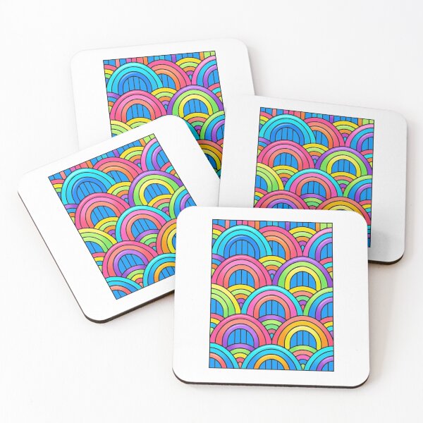Item preview, Bright Retro Rainbow Arch Pattern designed and sold by NatArtSA.