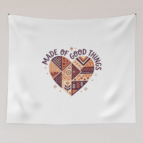 Item preview, Boho Folk Art Heart Geometric Pattern Illustration designed and sold by SHOP-Corner.