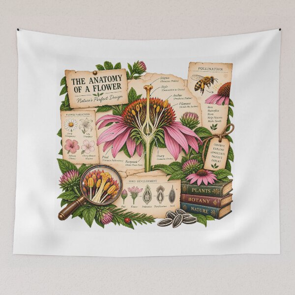 Item preview, The Anatomy of a Flower Vintage Botanical Scientific Study designed and sold by FindYouByZ.