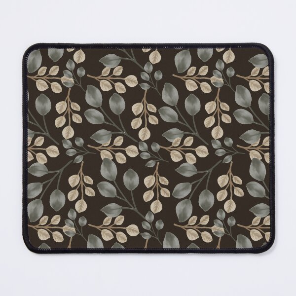 Item preview, Eucalyptus Leaves Dark Charcoal Brown Seamless Pattern Art designed and sold by Jyoti Digital Artist.