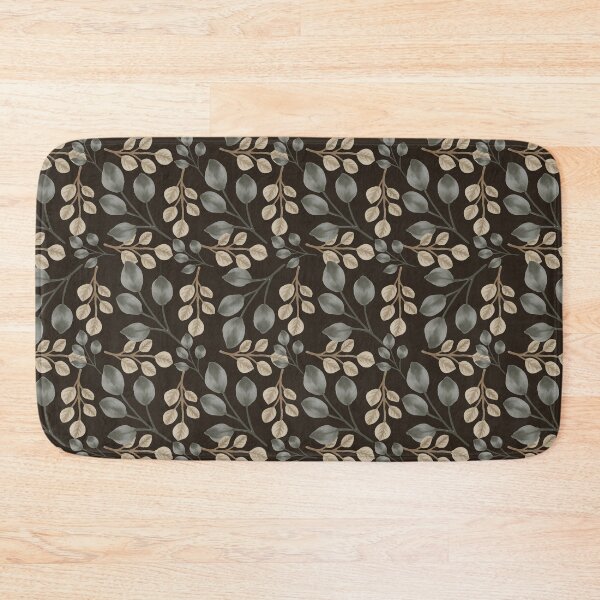 Item preview, Eucalyptus Leaves Dark Charcoal Brown Seamless Pattern Art  designed and sold by ​Jyoti Digital Artist.