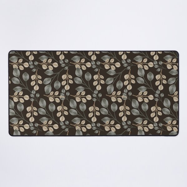 Item preview, Eucalyptus Leaves Dark Charcoal Brown Seamless Pattern Art designed and sold by Jyoti Digital Artist.
