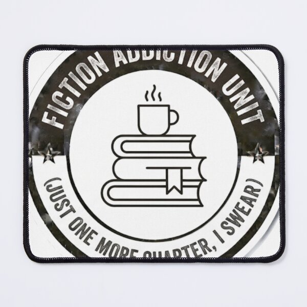 Item preview, Fiction Addiction Unit - Just One More Chapter I Swear Funny Book Lover Sticker designed and sold by IbericoStudio.