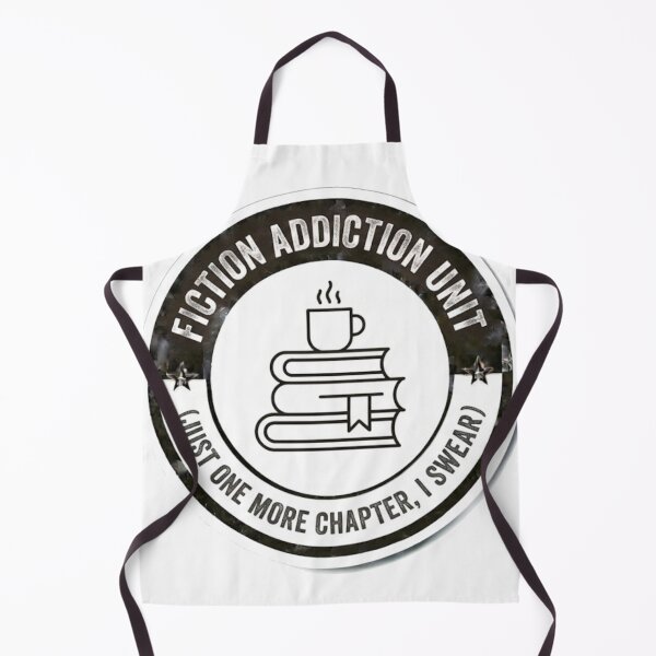 Item preview, Fiction Addiction Unit - Just One More Chapter I Swear Funny Book Lover Sticker designed and sold by IbericoStudio.