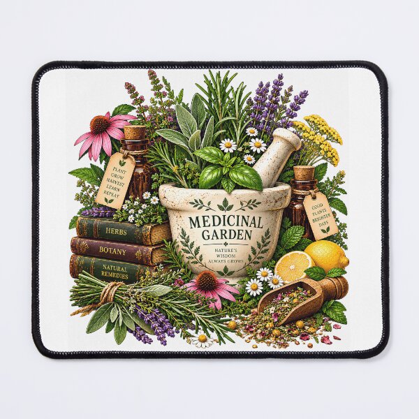 Item preview, Medicinal Garden Vintage Herbal Botanical Illustration designed and sold by FindYouByZ.