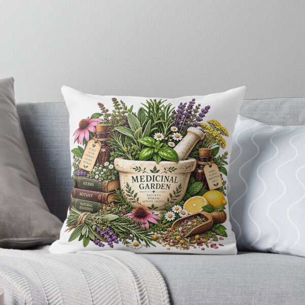 Item preview, Medicinal Garden Vintage Herbal Botanical Illustration designed and sold by FindYouByZ.