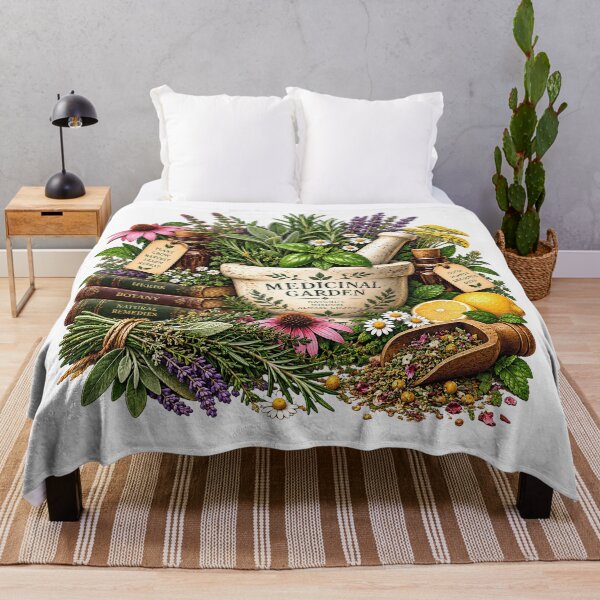Item preview, Medicinal Garden Vintage Herbal Botanical Illustration designed and sold by FindYouByZ.