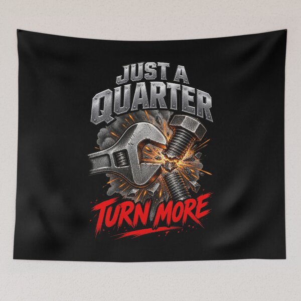 Item preview, Just A Quarter Turn More Funny Mechanic Wrench Broken Bolt designed and sold by Whirx.