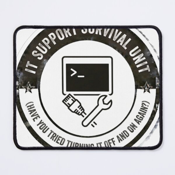 Item preview, IT Support Survival Unit - Have You Tried Turning It Off And On Again Funny Tech Sticker designed and sold by IbericoStudio.