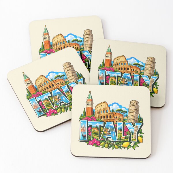 Item preview, Italy Typography Design designed and sold by Myra365Art.