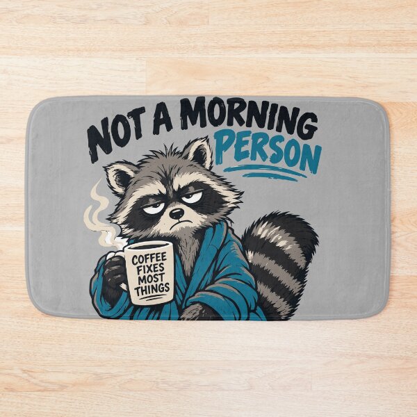 Item preview, Not a Morning Person or Raccoon - Need Coffee designed and sold by luckysolo.