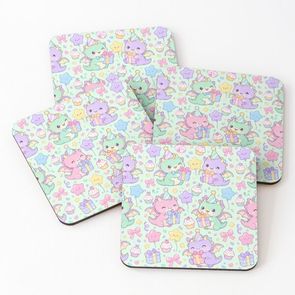 Item preview, Kawaii Birthday Baby Dragon Pattern designed and sold by Soft Berry Studio.