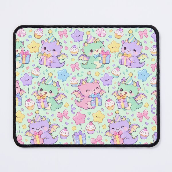 Item preview, Kawaii Birthday Baby Dragon Pattern designed and sold by Soft Berry Studio.