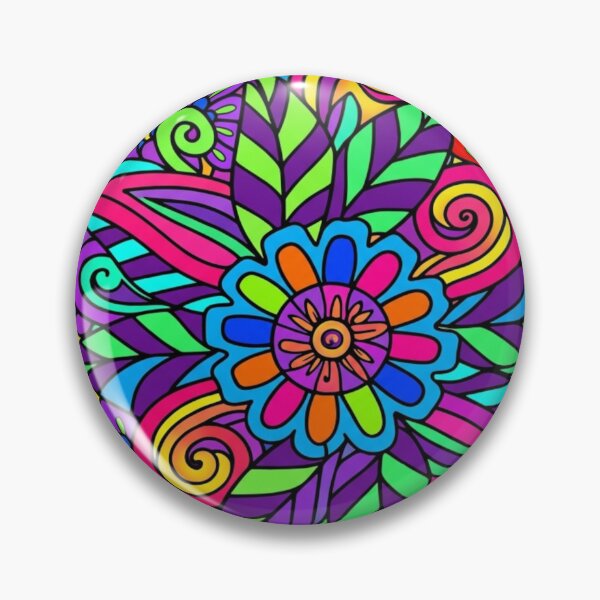 Item preview, Neon Psychedelic Daisy Floral Pattern designed and sold by NatArtSA.