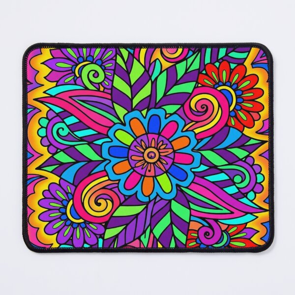 Item preview, Neon Psychedelic Daisy Floral Pattern designed and sold by NatArtSA.