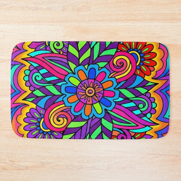 Item preview, Neon Psychedelic Daisy Floral Pattern designed and sold by NatArtSA.