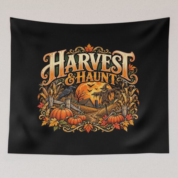 Item preview, Harvest & Haunt — Vintage Rural Halloween designed and sold by GingaArt.
