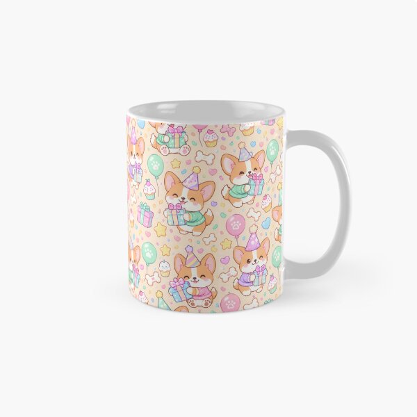 Item preview, Kawaii Birthday Baby Corgi Pattern designed and sold by Soft Berry Studio.
