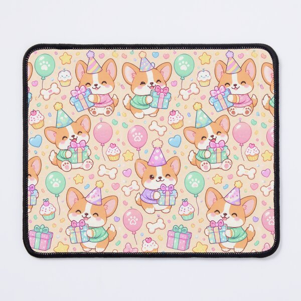 Item preview, Kawaii Birthday Baby Corgi Pattern designed and sold by Soft Berry Studio.