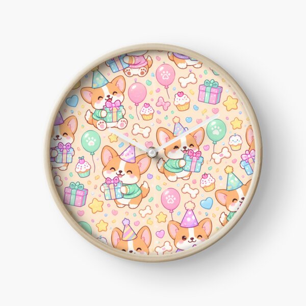 Item preview, Kawaii Birthday Baby Corgi Pattern designed and sold by Soft Berry Studio.