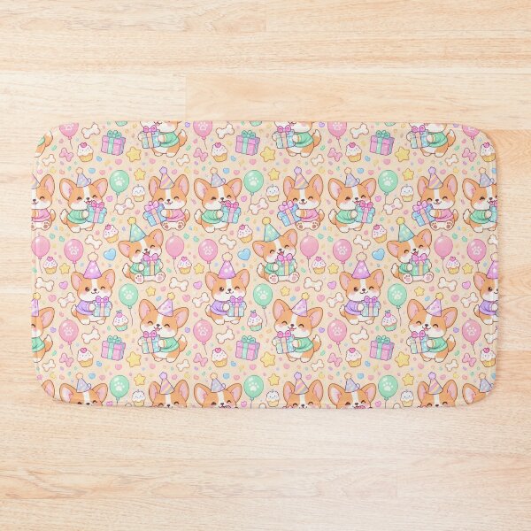 Item preview, Kawaii Birthday Baby Corgi Pattern designed and sold by Soft Berry Studio.