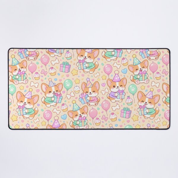 Item preview, Kawaii Birthday Baby Corgi Pattern designed and sold by Soft Berry Studio.