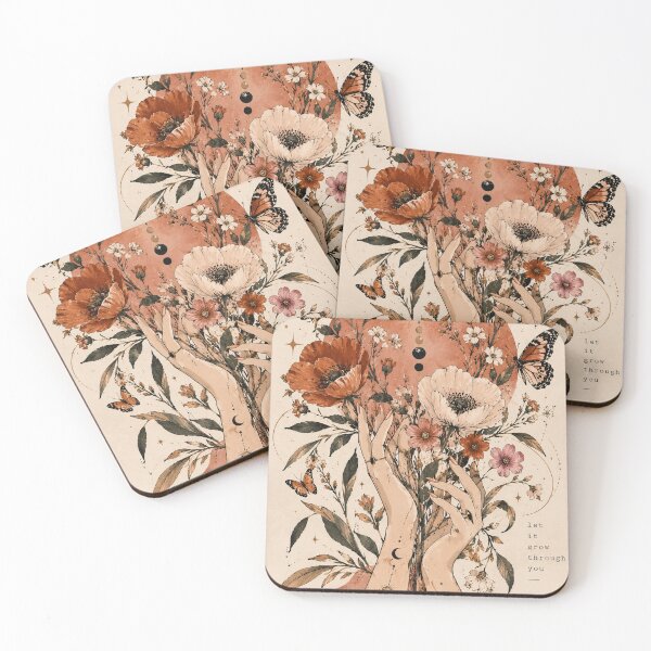 Item preview, Let It Grow Through You – Mystical Botanical Wildflower Art designed and sold by MetaModel Editions.