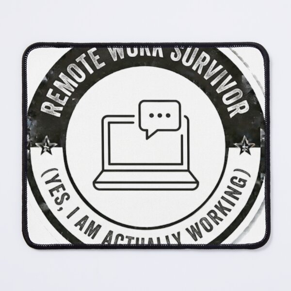 Item preview, Remote Work Survivor - Yes I Am Actually Working Funny WFH Sticker designed and sold by IbericoStudio.