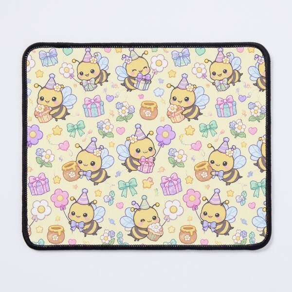 Item preview, Kawaii Birthday Baby Bee Pattern designed and sold by Soft Berry Studio.