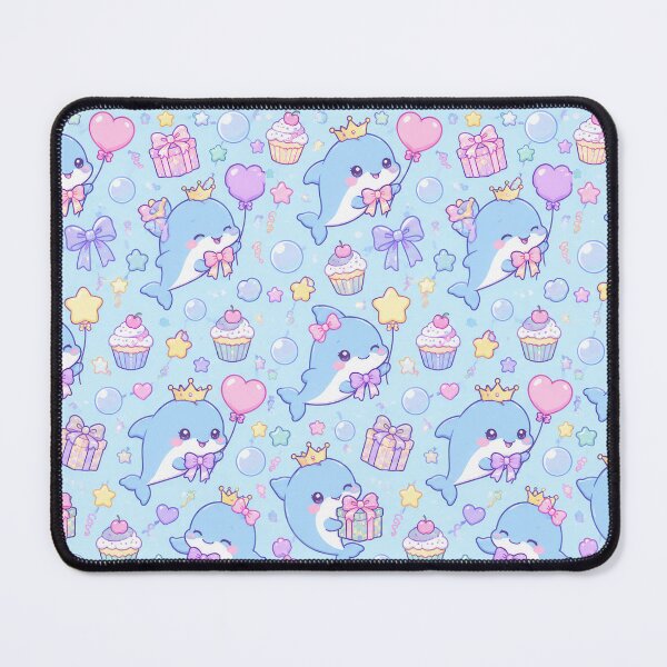 Item preview, Kawaii Birthday Baby Dolphin Pattern designed and sold by Soft Berry Studio.