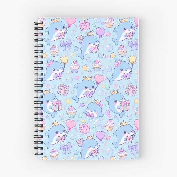 Item preview, Kawaii Birthday Baby Dolphin Pattern designed and sold by Soft Berry Studio.
