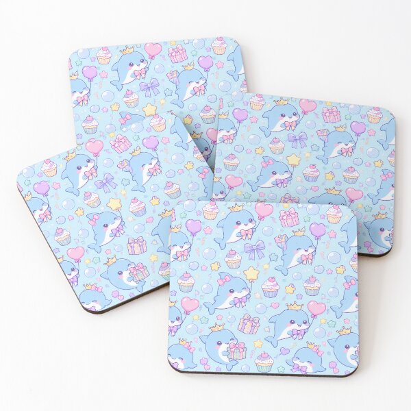 Item preview, Kawaii Birthday Baby Dolphin Pattern designed and sold by Soft Berry Studio.