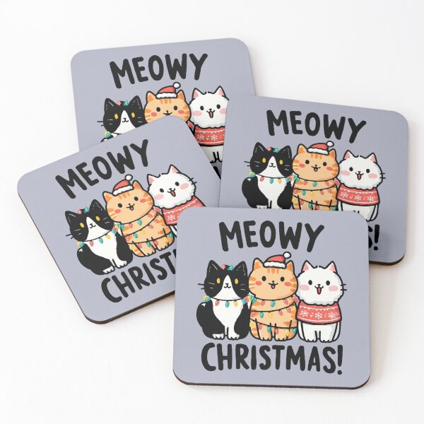Item preview, Meowy Christmas! Cute Cats and Festive Lights designed and sold by MythicMood.
