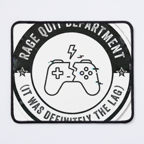 Item preview, Rage Quit Department - It Was Definitely The Lag Funny Gamer Sticker designed and sold by IbericoStudio.
